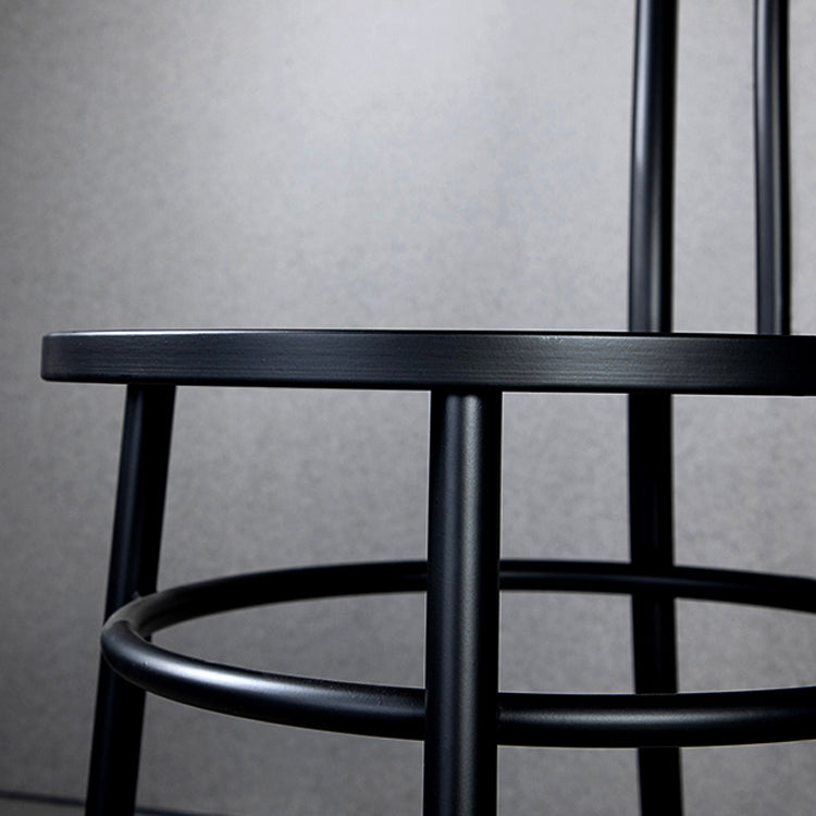 Metal Dining Chairs Industrial Windsor Back Armless Chairs for Bar