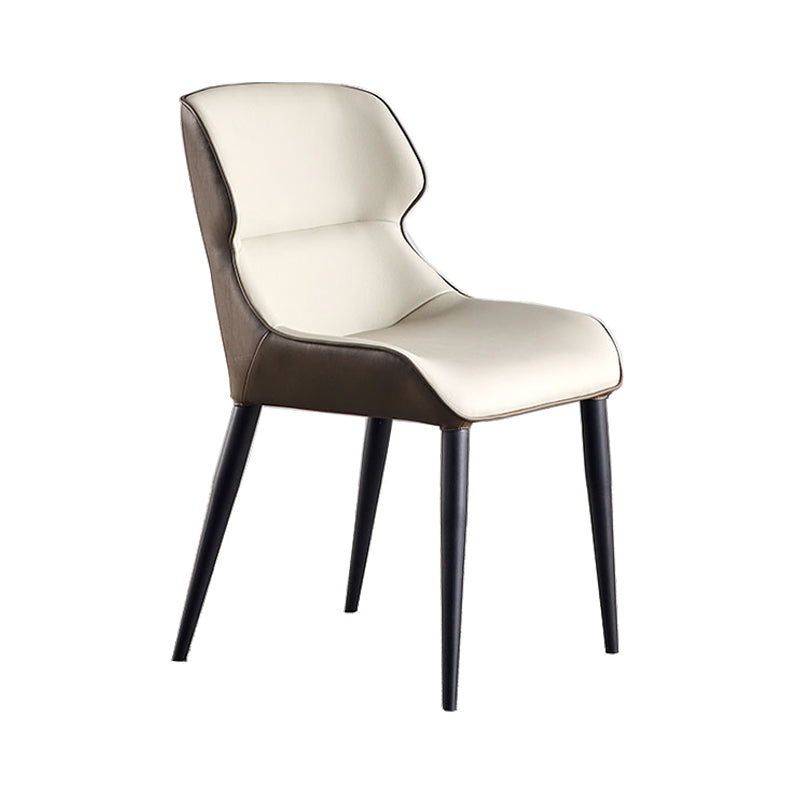 Industrial Wingback Arm Dining Chairs for Home Leather Dining Side Chair