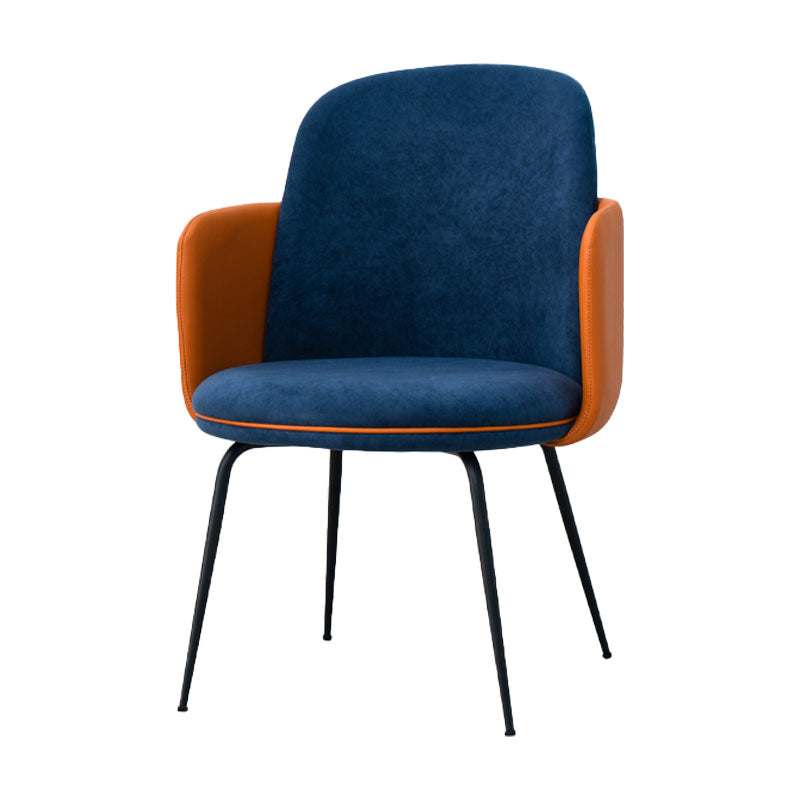 Matte Finish Dining Chair Designer Style Room Solid Back Arm Chair