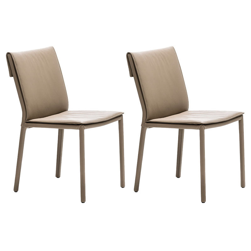 Modern Chairs Dining Armless Chair with Metal Legs for Kitchen
