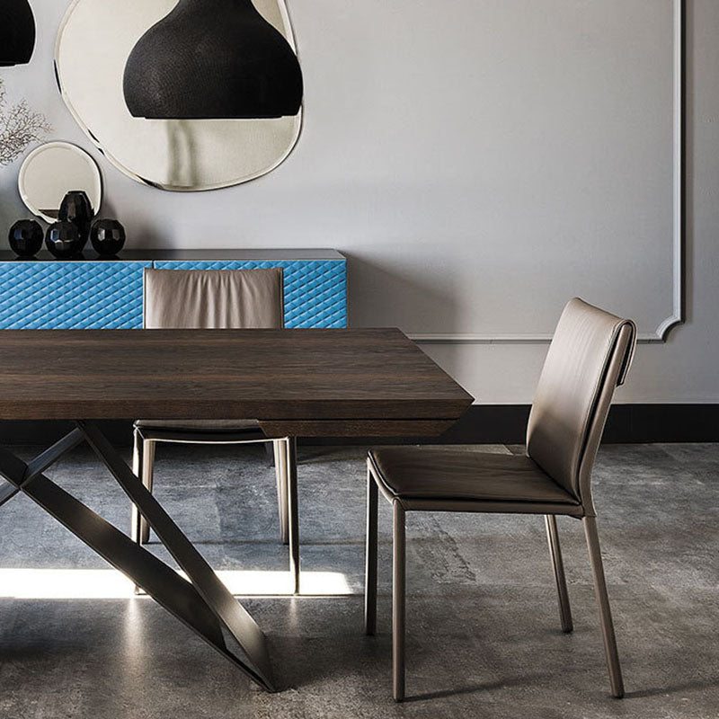 Modern Chairs Dining Armless Chair with Metal Legs for Kitchen