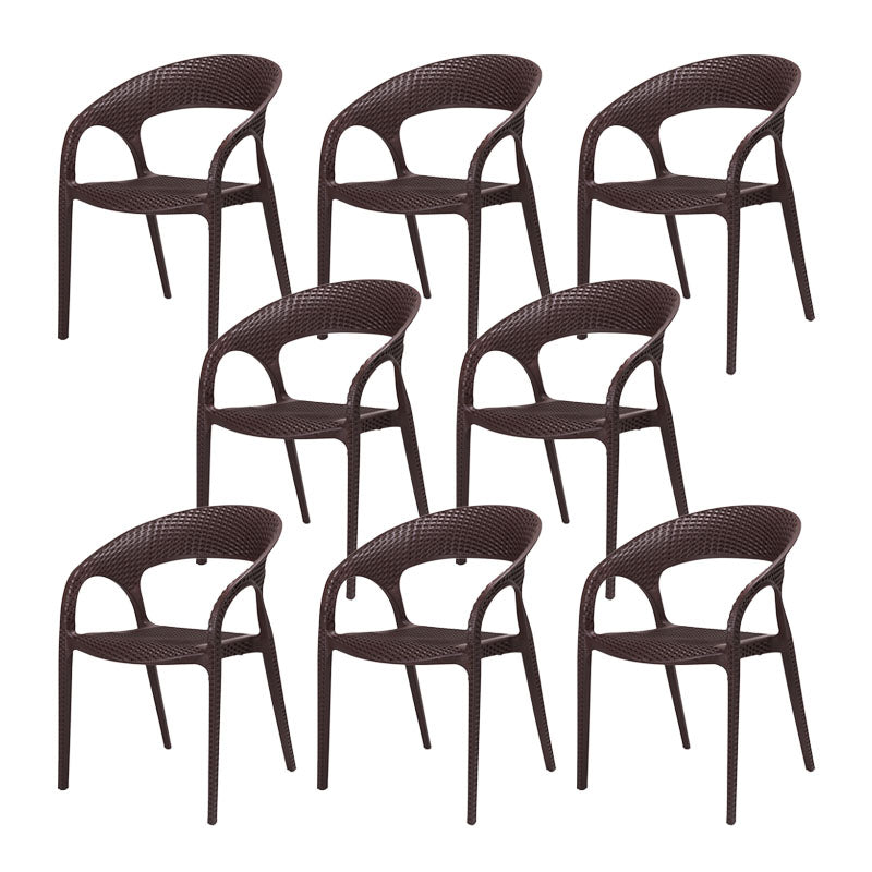 Contemporary Chair Dining Arm Chair with Plastic Legs for Kitchen