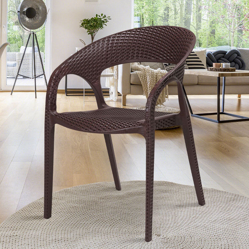 Contemporary Chair Dining Arm Chair with Plastic Legs for Kitchen