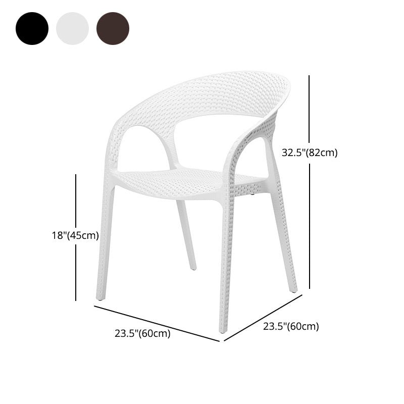 Contemporary Chair Dining Arm Chair with Plastic Legs for Kitchen