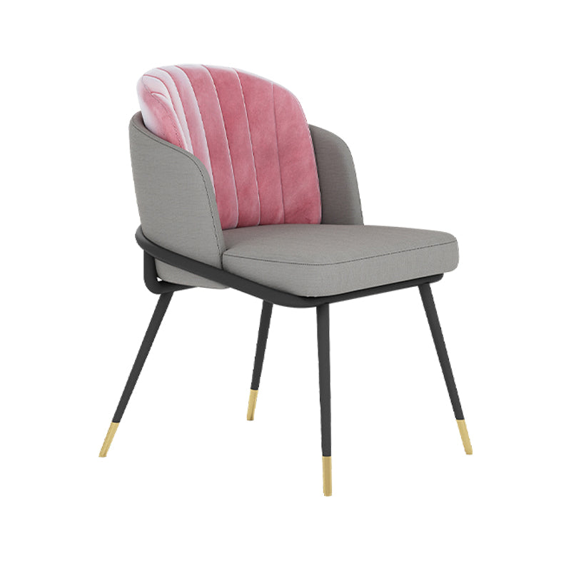 Scandinavian Armless Solid Back Chair for Home Upholstered Side Chair