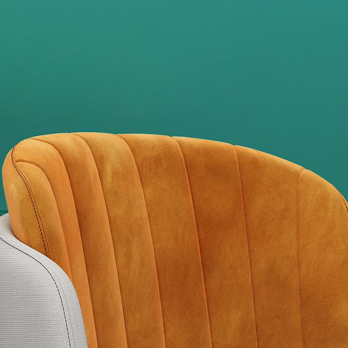 Scandinavian Armless Solid Back Chair for Home Upholstered Side Chair