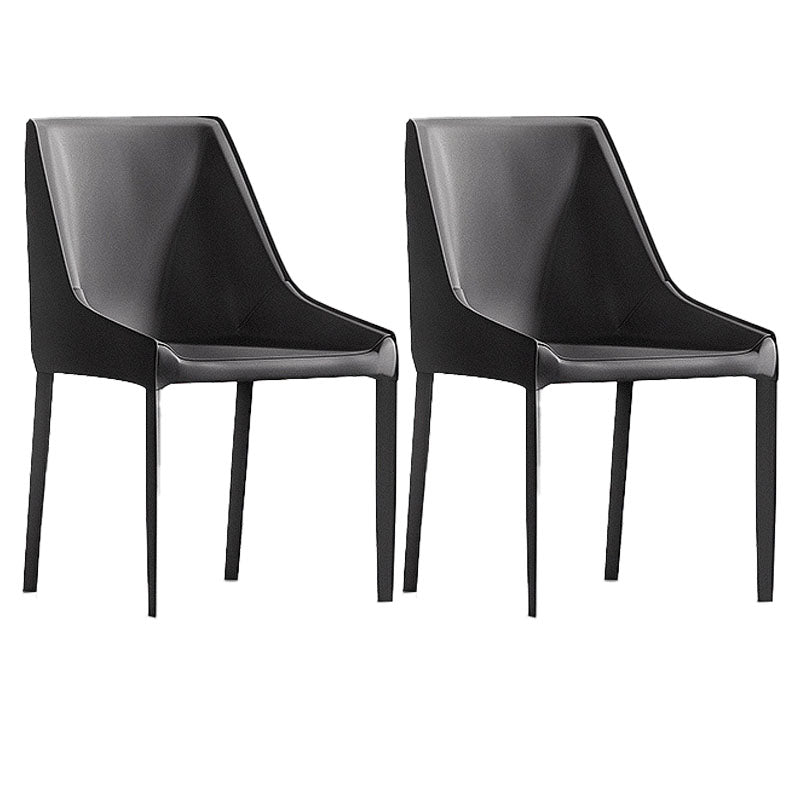 Modern Style Metal Dining Chair Leather Dining Room Chair for Home Use