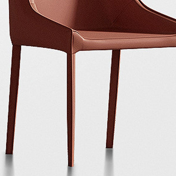 Modern Style Metal Dining Chair Leather Dining Room Chair for Home Use