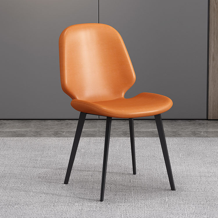 Modern Chair Dining Armless Chairs with Metal Legs for Kitchen
