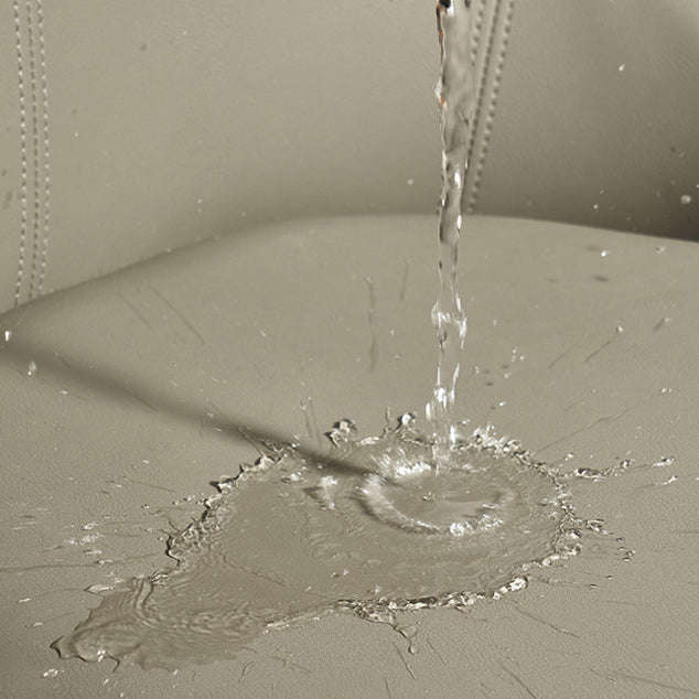 Solid Back Chair Industrial Style Leather Dining Side Chairs