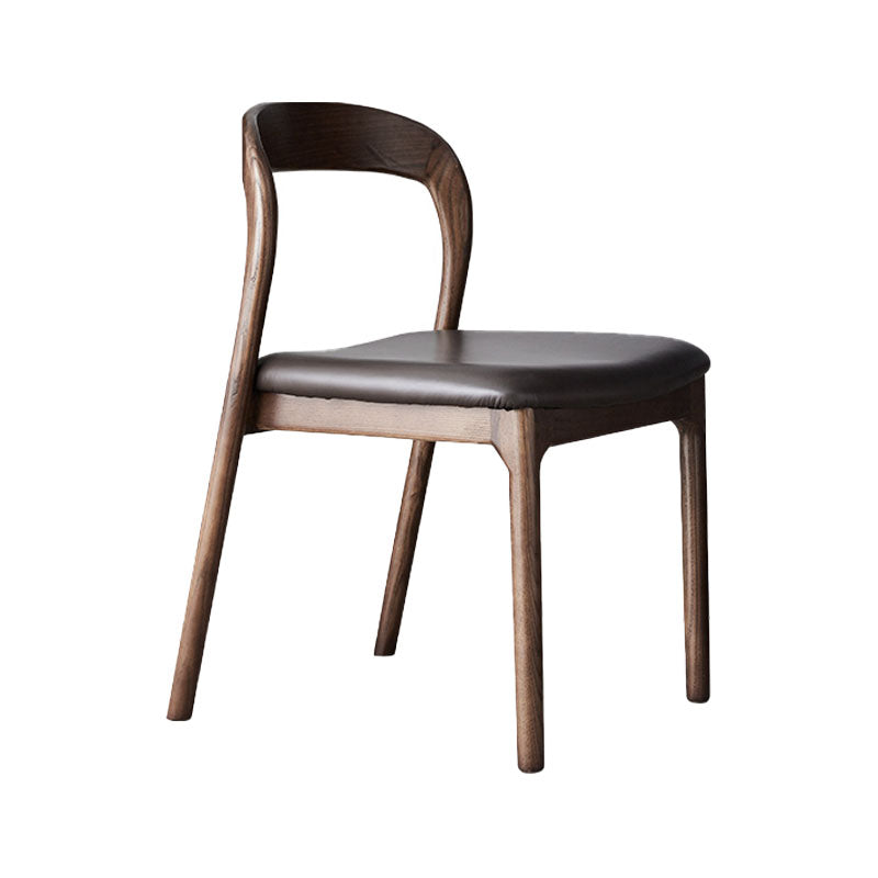 Modern Style Chair Dining Armless Chairs with Wooden Legs for Kitchen