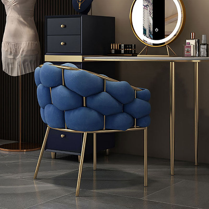 Nordic Style Upholstered Armless Dining Chairs Solid Back Chair for Home