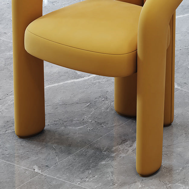 Designer Style Velvet Meeting Room Arm Chair Open Matte Finish Dining Chair