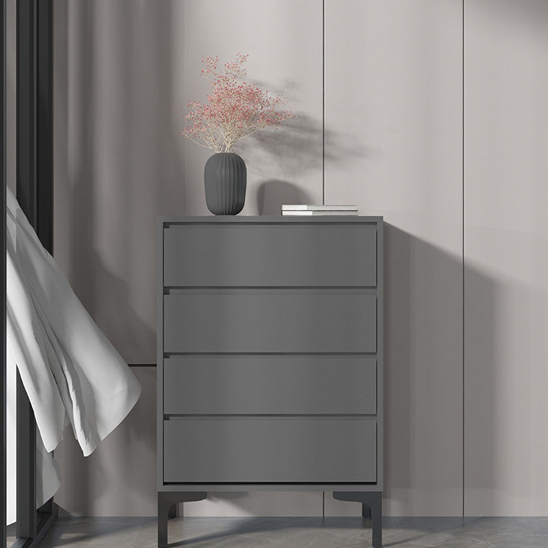 Modern 23.62" L Accent Chest with Drawers and Black Bracket Legs