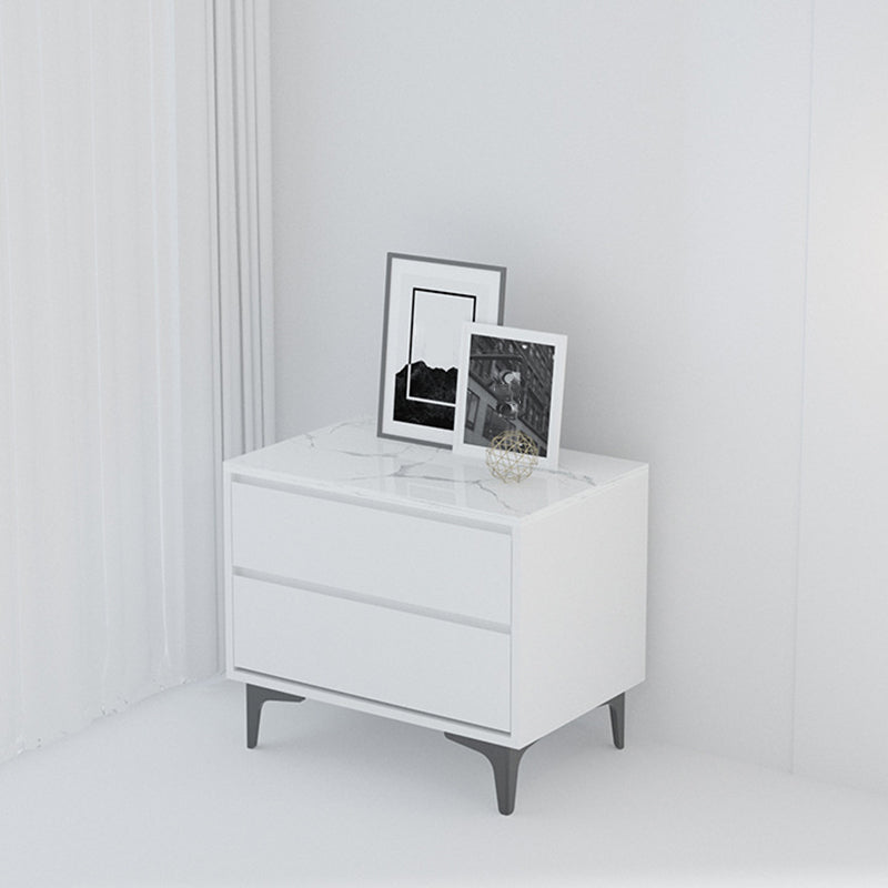 Modern 23.62" L Accent Chest with Drawers and Black Bracket Legs