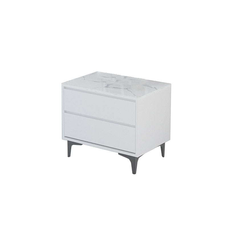 Modern 23.62" L Accent Chest with Drawers and Black Bracket Legs