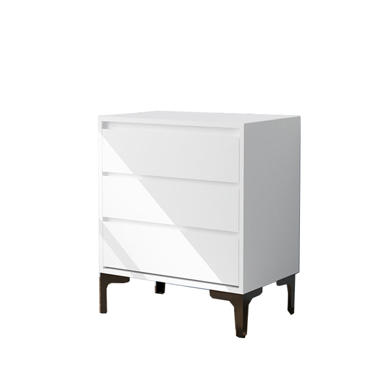 Modern 23.62" L Accent Chest with Drawers and Black Bracket Legs