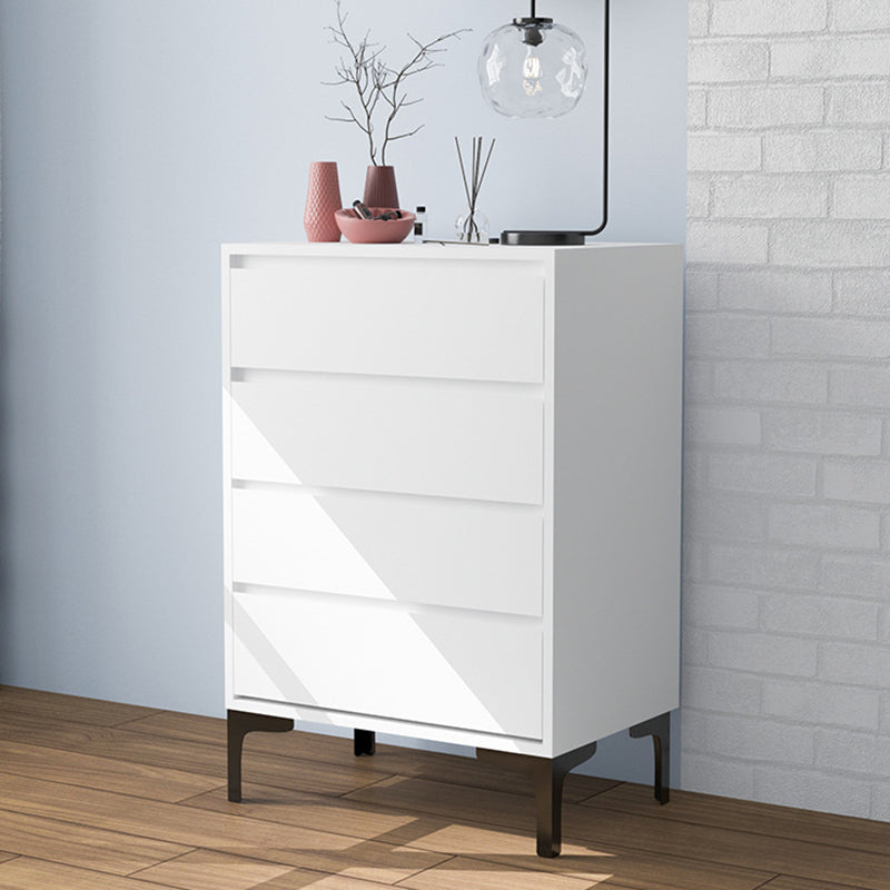 Modern 23.62" L Accent Chest with Drawers and Black Bracket Legs