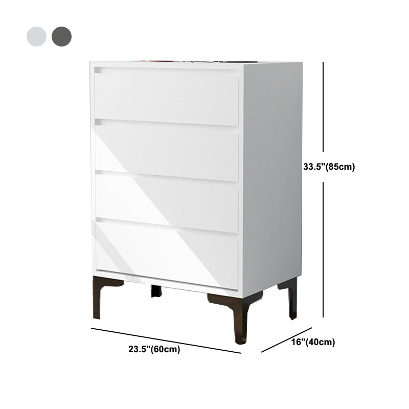 Modern 23.62" L Accent Chest with Drawers and Black Bracket Legs