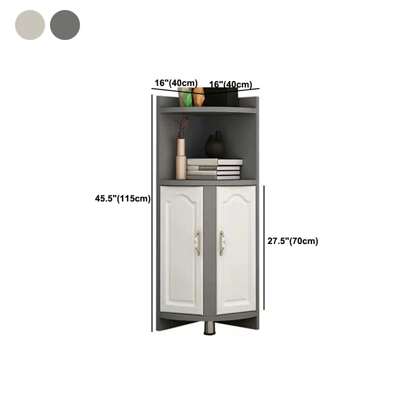 Stain Resistant Cabinet with Shelves and Doors Modern Rectangle Cabinet