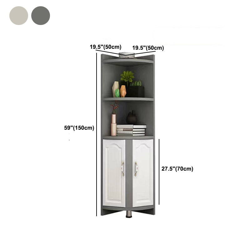 Stain Resistant Cabinet with Shelves and Doors Modern Rectangle Cabinet