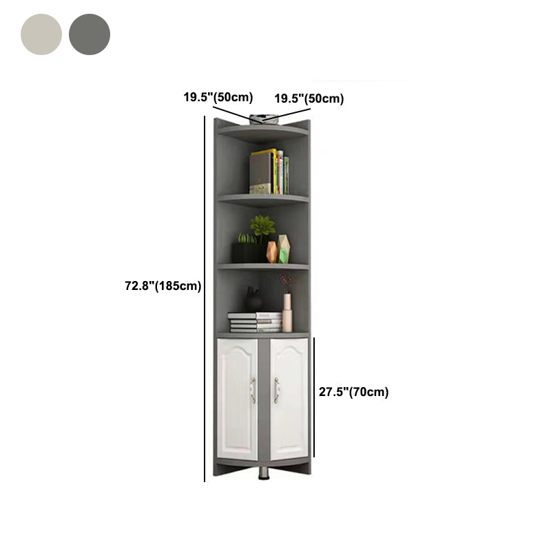 Stain Resistant Cabinet with Shelves and Doors Modern Rectangle Cabinet