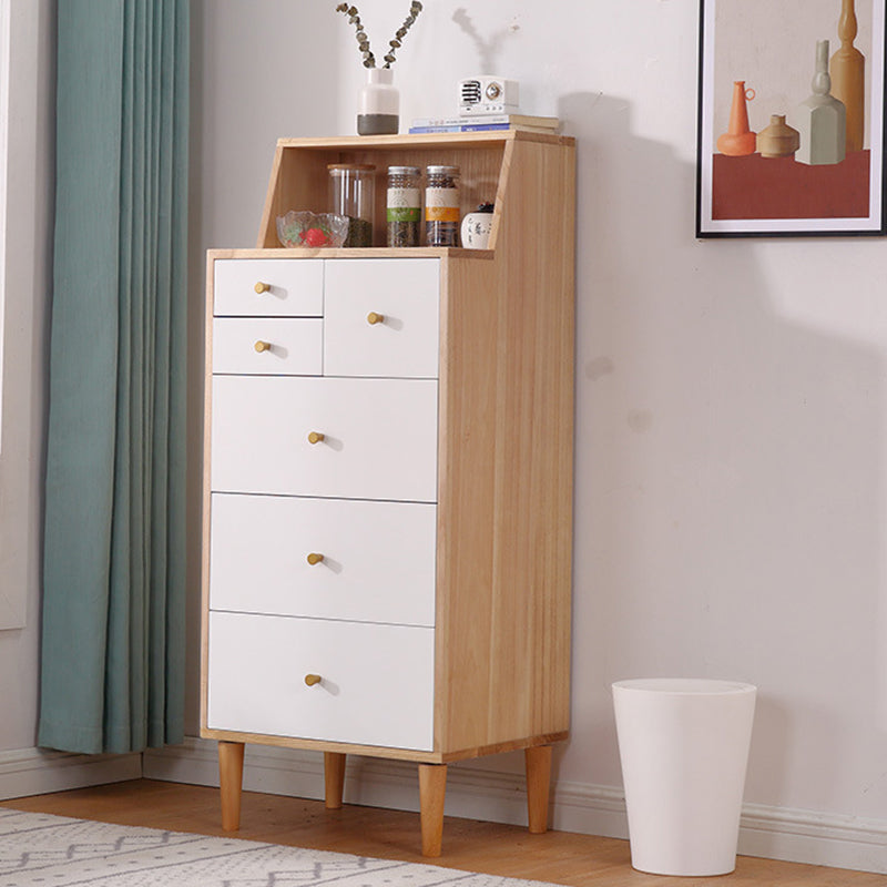 6 Drawers Accent Chest with Straight Legs Contemporary Chest 15.74" Wide