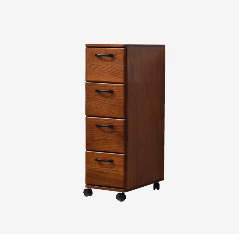 16.53" Wide Accent Chest with Drawers Solid Wood Chest with Wheels
