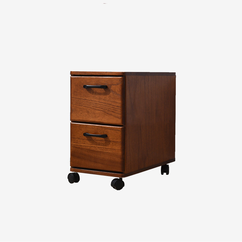16.53" Wide Accent Chest with Drawers Solid Wood Chest with Wheels