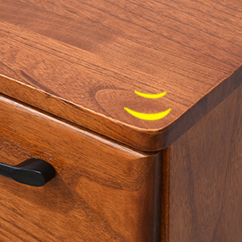 16.53" Wide Accent Chest with Drawers Solid Wood Chest with Wheels