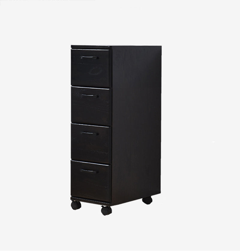 16.53" Wide Accent Chest with Drawers Solid Wood Chest with Wheels