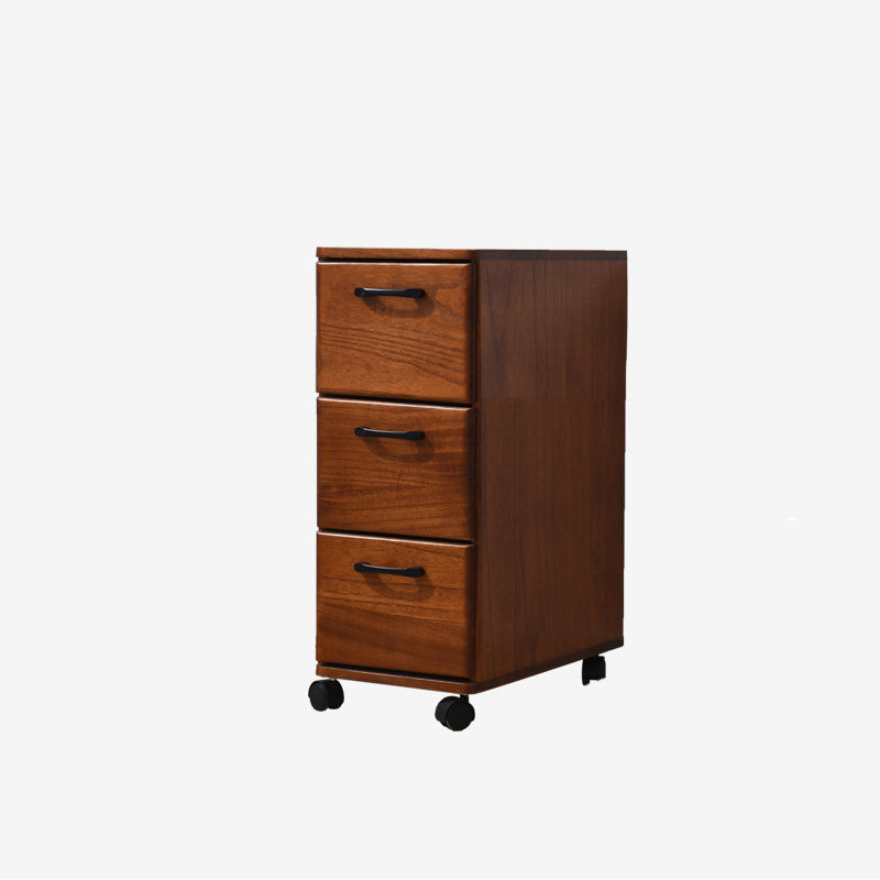 16.53" Wide Accent Chest with Drawers Solid Wood Chest with Wheels
