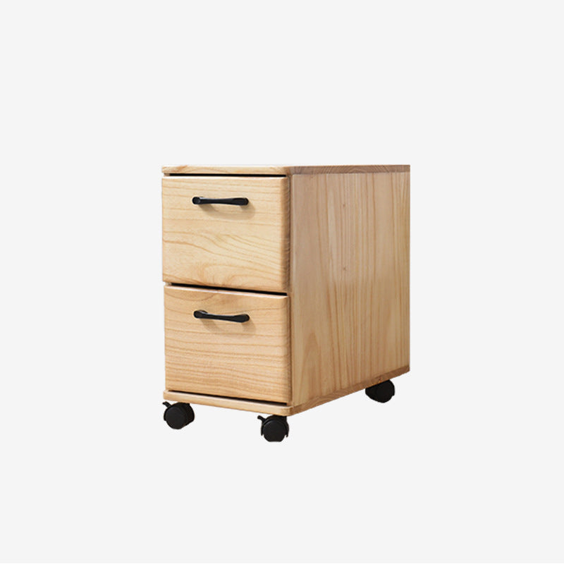 16.53" Wide Accent Chest with Drawers Solid Wood Chest with Wheels
