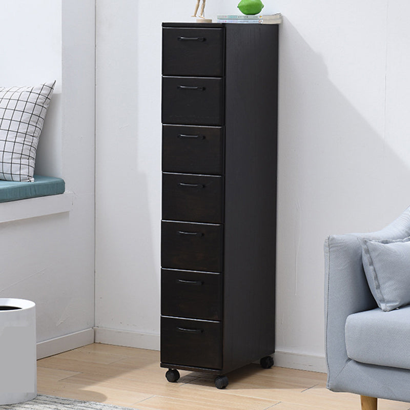 16.53" Wide Accent Chest with Drawers Solid Wood Chest with Wheels