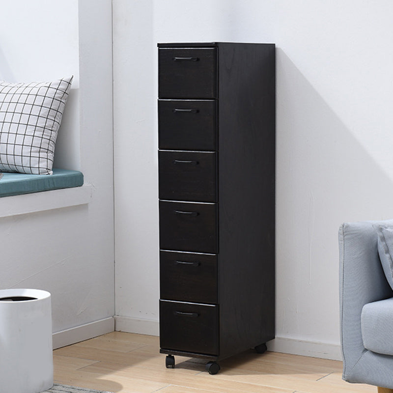 16.53" Wide Accent Chest with Drawers Solid Wood Chest with Wheels