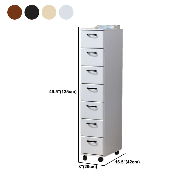 16.53" Wide Accent Chest with Drawers Solid Wood Chest with Wheels