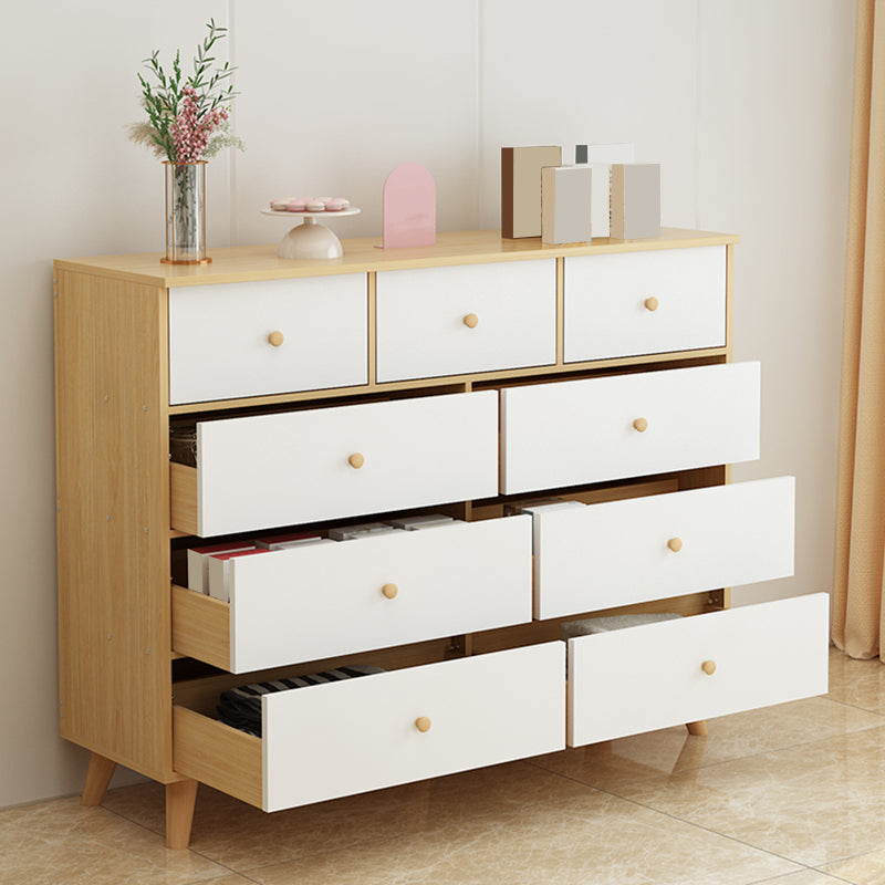 Rectangle Accent Chest with Drawers Wooden Straight Legs Chest