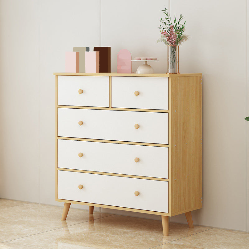Rectangle Accent Chest with Drawers Wooden Straight Legs Chest