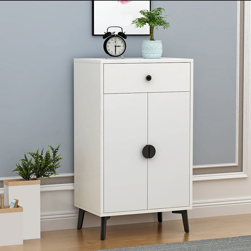 Modern Accent Chest with Soft Close Drawers White Accent Cabinet