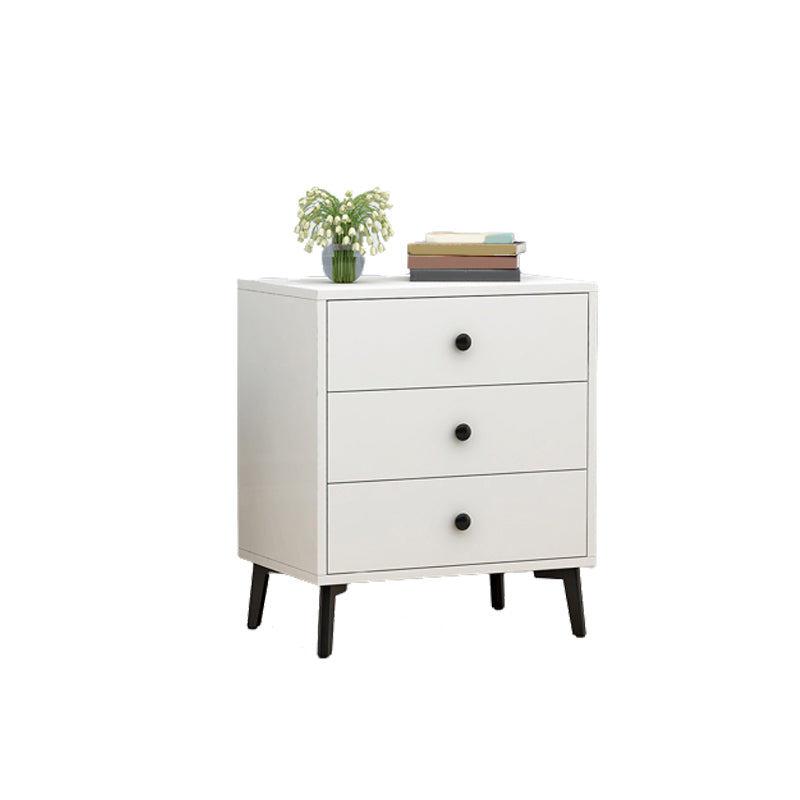 Modern Accent Chest with Soft Close Drawers White Accent Cabinet