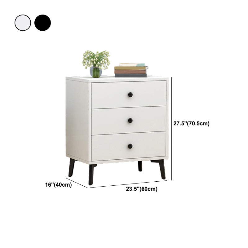 Modern Accent Chest with Soft Close Drawers White Accent Cabinet