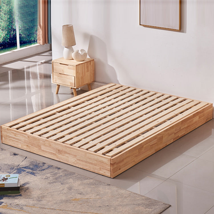 Natural Wood Platform Bed Frame Nordic 7.87-In High Wire-Grid Bed Frame