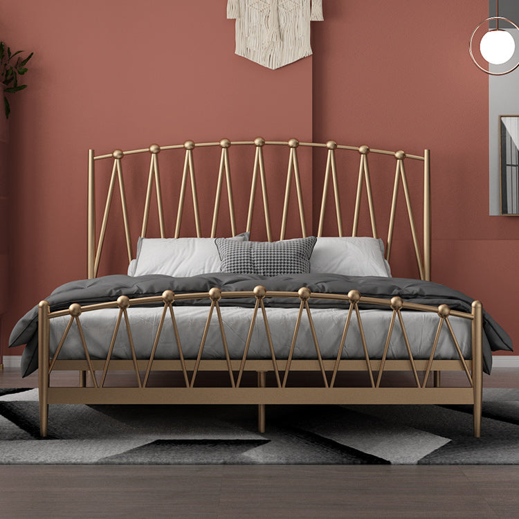 Metal Open-Frame Bed Modern & Contemporary Standard Bed with Arched Headboard