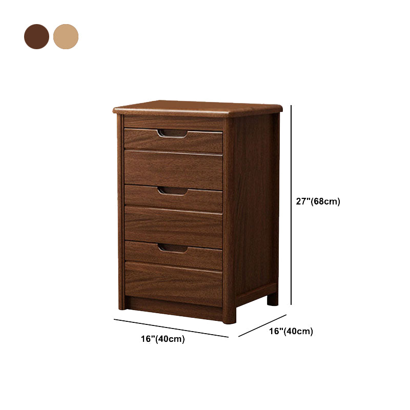 3 / 4 / 5 Drawers Lingerie Chest Vertical Solid Wood Storage Chest for Bedroom