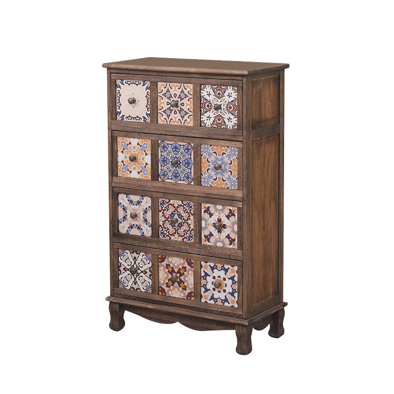 12" W Lingerie Chest Vertical Wood Storage Chest with Drawers for Bedroom