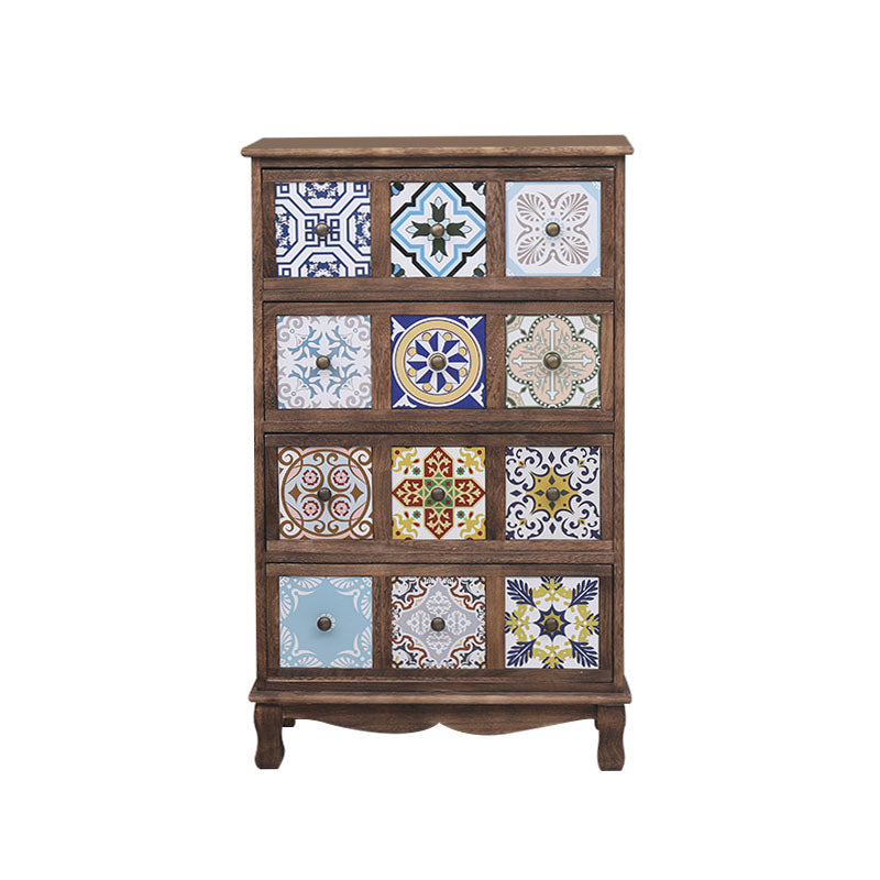 12" W Lingerie Chest Vertical Wood Storage Chest with Drawers for Bedroom