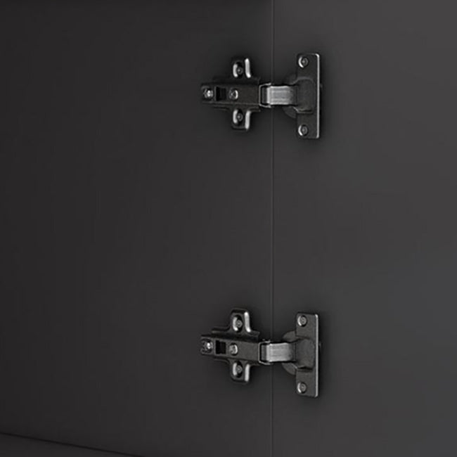 Contemporary 2-Door TV Stand 1-Open Shelf TV Console - 15.75" H