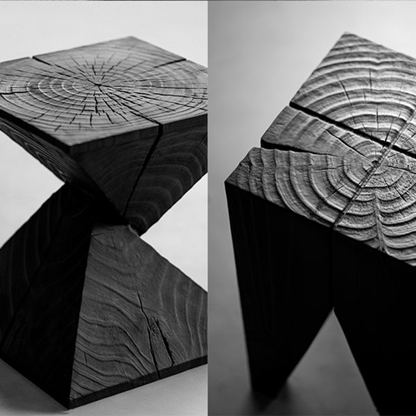 Contemporary Style Side End Table Wooden Pedestal Sofa Side Accent Table in Black