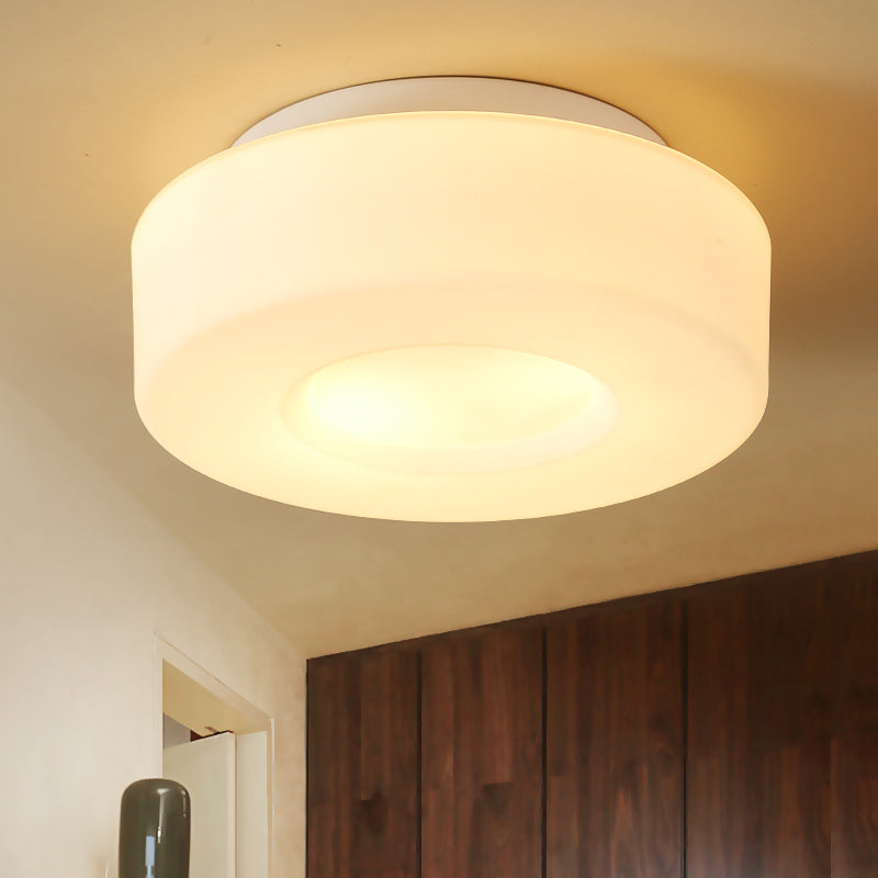 Simple Ceiling Light American Ceiling Mount Light with Glass Shade for Bedroom