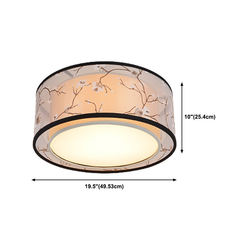 Contemporary Style Round Flush Mount Fixture Metal 3-Light Flush Mount Lamp